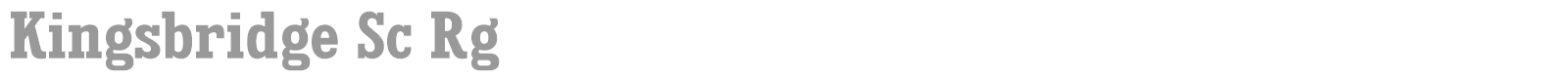 Kingsbridge font preview